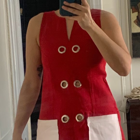 State of Georgia by Georgia Hall DEEP RED TUNIC Dress - Picture 1 of 7